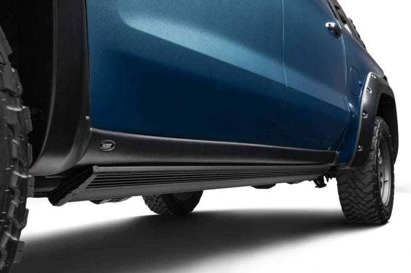 AMP Research 22-23 Chevy/GMC Silverado/Sierra 1500 & 2024 2500/3500HD Double/CC PowerStep Xtreme - Back View