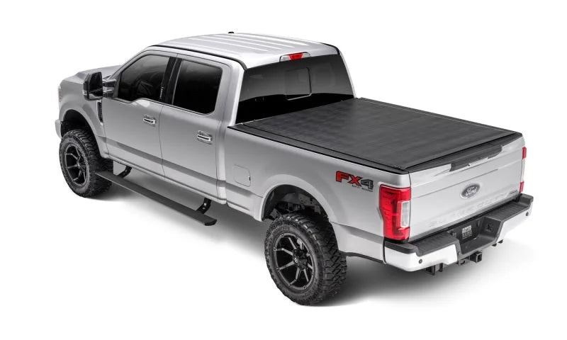 AMP Research 22-23 Ford F-250/350/450 All Cabs (Fits Only Sync 4 Models) PowerStep Plug N Play - Blk - Back View