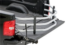 Load image into Gallery viewer, AMP Research 99-23 Ford F-250/F-350 SuperDuty Bedxtender HD Sport - Silver (May Req. Diode Kit) - Back View