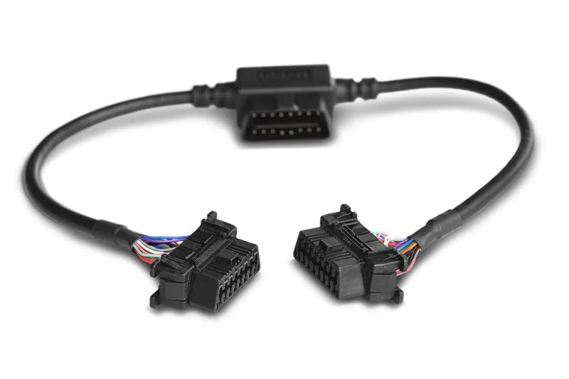 AMP Research PowerStep Plug N Play Pass Thru Harness - Black - Clip In OBD Plug (Ram & Toyota Only) - Side View