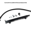 Load image into Gallery viewer, AMS Performance 08-15 Mitsubishi EVO X CNC Machined Aluminum Fuel Rail w/Pulsation Dampener - Black - Side View