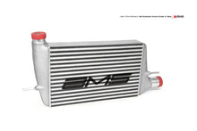 Load image into Gallery viewer, AMS Performance 08-15 Mitsubishi EVO X Front Mount Intercooler w/Modular Cast End Tanks &amp; Logo - Side View