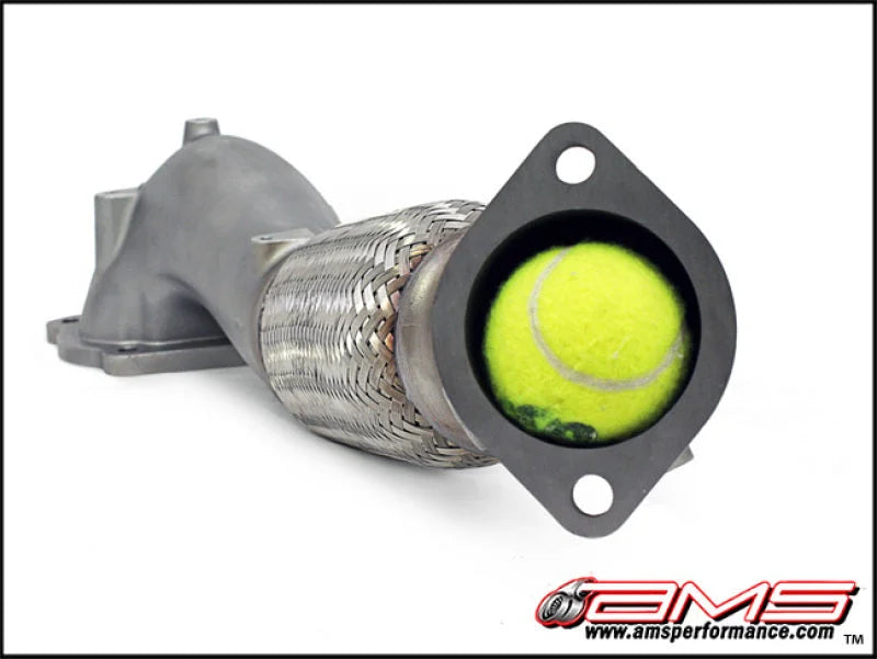 AMS Performance 08-15 Mitsubishi EVO X Widemouth Downpipe w/Turbo Outlet Pipe - Detail View