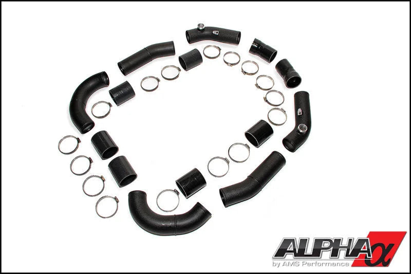 AMS Performance 09+ GT-R R35 Induction Kit w/Stock Turbos/Intercooler/TB/Manifolds/TiAL Flanges - Side View