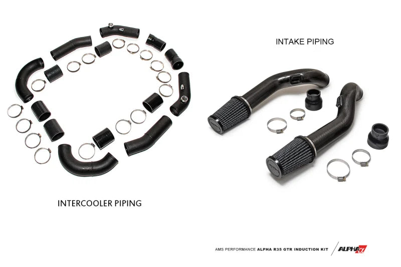 AMS Performance 09+ GT-R R35 Induction Kit w/Stock Turbos/Intercooler/TB/Manifolds/TiAL Flanges - Detail View