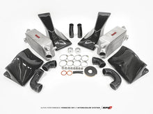 Load image into Gallery viewer, AMS Performance 13-15 Porsche 911 Turbo/Turbo S (991.1) Alpha Intercooler Kit w/Carbon Fiber Shrouds - Main Product View
