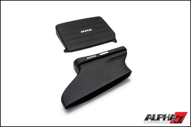 AMS Performance 14-18 Mercedes-Benz CLA 45 AMG 2.0T Alpha Cold Air intake w/Carbon Fiber Lid & Duct - Installation View