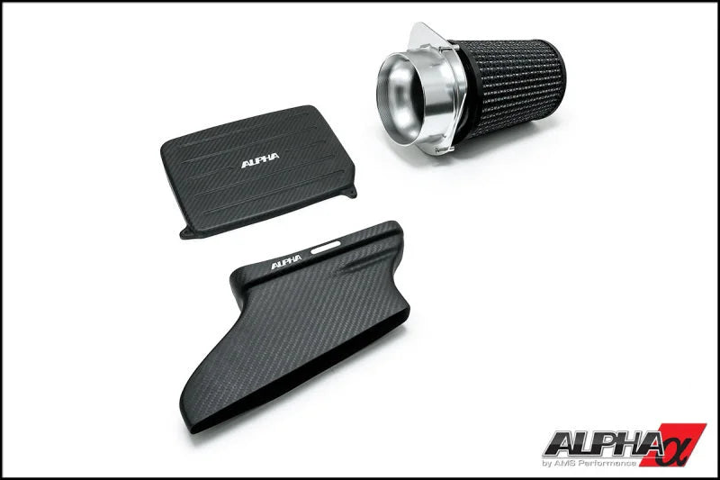 AMS Performance 14-18 Mercedes-Benz CLA 45 AMG 2.0T Alpha Intake System w/Carbon Fiber Duct & Lid - Side View