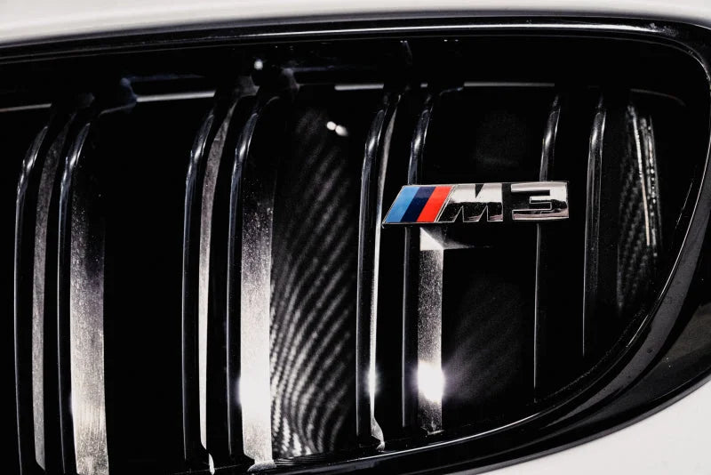 AMS Performance 15-18 BMW M3 / 15-20 BMW M4 w/ S55 3.0L Turbo Engine Carbon Fiber Intake - Installation View