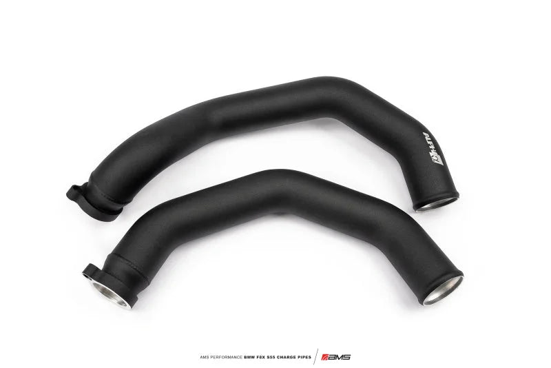 AMS Performance 15-18 BMW M3 / 15-20 BMW M4 w/ S55 3.0L Turbo Engine Charge Pipes - Side View