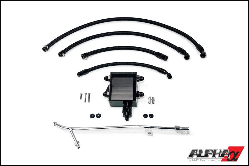AMS Performance 2009+ Nissan GT-R R35 Alpha Air Oil Separator - Side View