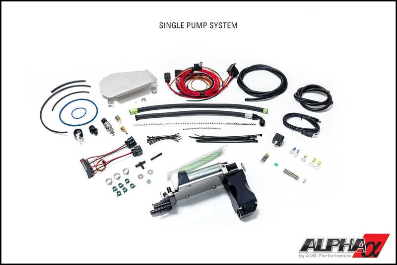 AMS Performance 2009+ Nissan GT-R R35 Omega Fuel System - Single Pump - Side View