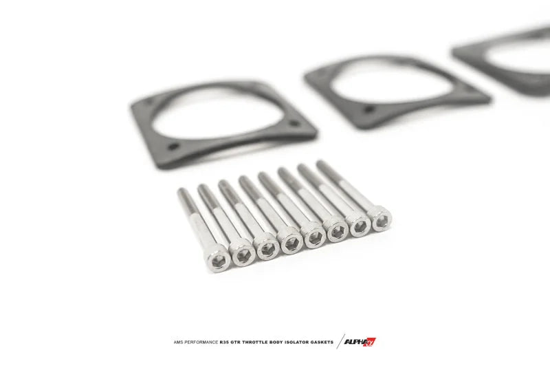 AMS Performance 2009+ Nissan GT-R Throttle Body Isolators - Back View