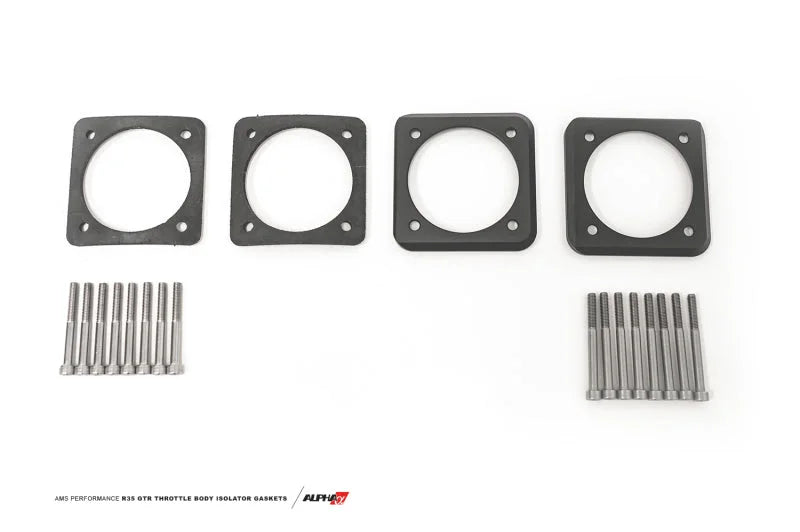 AMS Performance 2009+ Nissan GT-R Throttle Body Isolators - Installation View