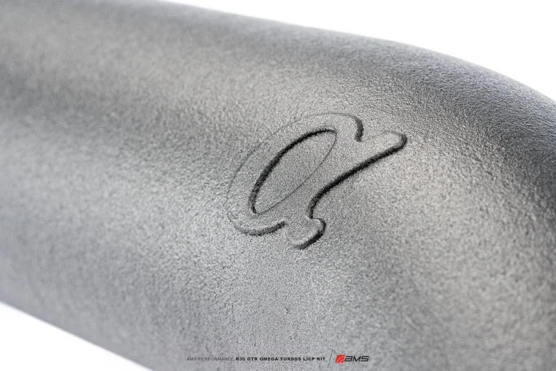 AMS Performance 2009+ Nissan GTR R35 OMEGA Turbo Kit 3in Lower Intercooler Pipes (OMEGA 11) - Side View