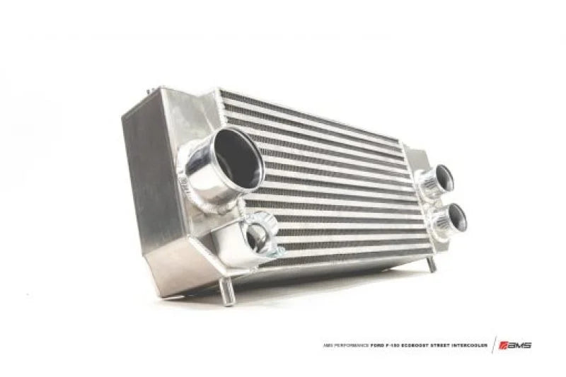 AMS Performance 2015+ Ford F-150 2.7L/3.5L / 17-19 Ford Raptor 3.5L 5.5in Thick Intercooler Upgrade - Side View
