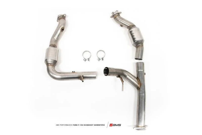 AMS Performance 2015+ Ford F-150 3.5L Ecoboost (Excl Raptor) Federal EPA Compliant Catted Downpipe - Detail View