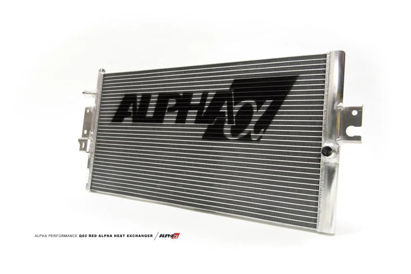 AMS Performance 2016+ Infiniti Q50 / 2017+ Infiniti Q60 Alpha Center Heat Exchanger - Side View