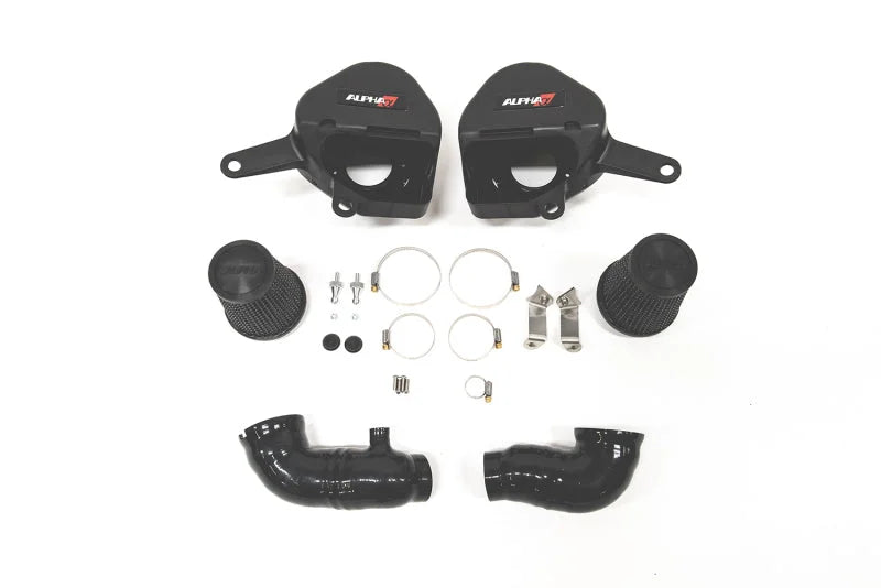 AMS Performance 2016+ Infiniti Q50 / 2017+ Infiniti Q60 Alpha Cold Air Intake Kit - Side View
