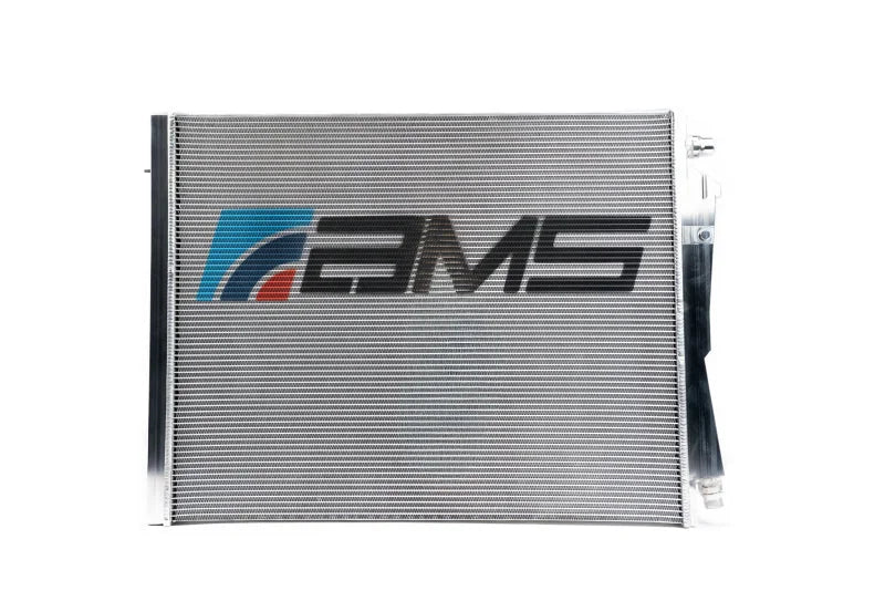 AMS Performance BMW G8X M2/M3/M4 S58 Heat Exchanger - Limited Edition M Color Logo - Side View