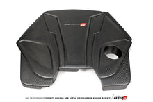 Load image into Gallery viewer, AMS Performance Infiniti 17+ Q60 / 16+ Q50 3.0TT Alpha Matte Carbon Engine Cover - Side View