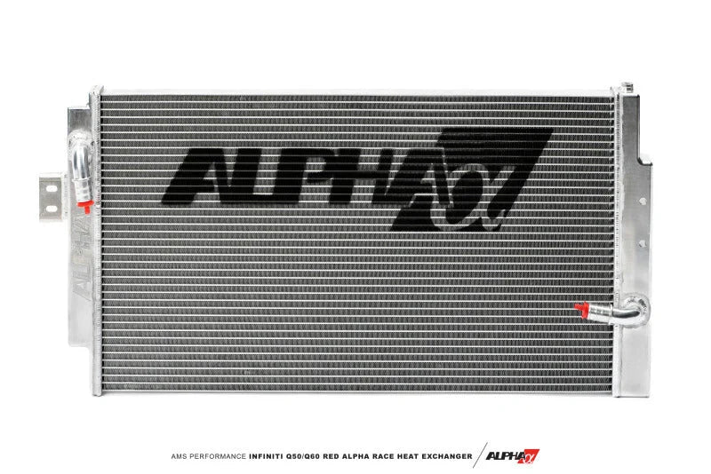 AMS Performance Infiniti 17+ Q60 / 16+ Q50 3.0TT VR30 Alpha Race Heat Exchanger - Side View