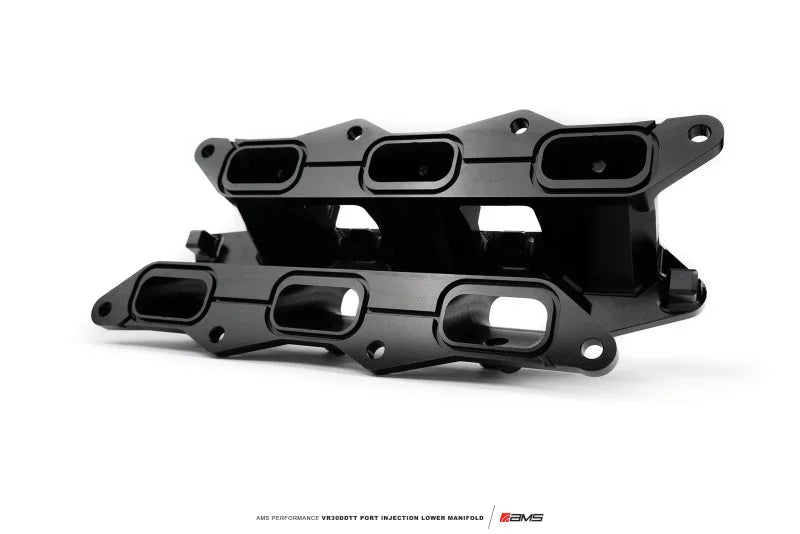 AMS Performance Infiniti Q50/Q60 Port Injection Lower Manifold - Black - Back View
