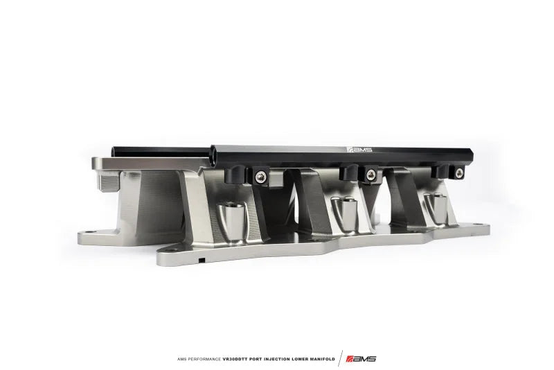 AMS Performance Infiniti Q50/Q60 Port Injection Lower Manifold - Gunmetal - Installation View