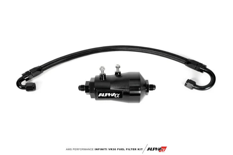 AMS Performance Infiniti Q50/Q60 Red Alpha Flex Fuel Filter Kit (For Use w/ AMS Flex Fuel Kit) - Back View