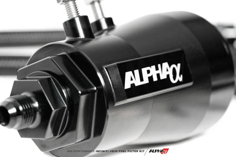 AMS Performance Infiniti Q50/Q60 Red Alpha Flex Fuel Filter Kit (Standalone / No AMS Flex Fuel Kit) - Installation View