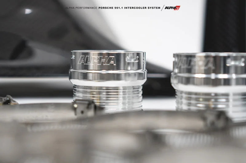 AMS Performance Porsche 997.1TT Alpha Intercooler System (For Stock Framed Turbos) - Additional View 13