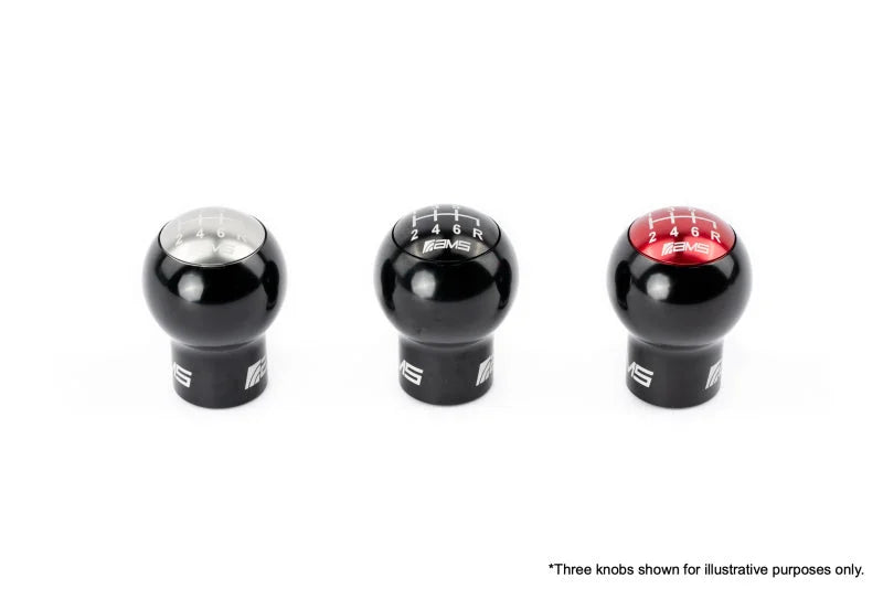AMS Performance Subaru WRX/STi 6-Speed Billet Shift Knob (Incl Red, Black, & Gunmetal Cap) - Installation View