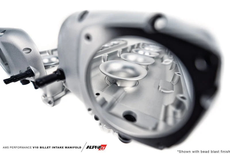 AMS Performance V10 Audi R8 / Lamborghini Huracan / Performante Billet Intake Manifold - CLR Anodize - Back View