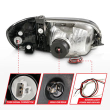 Load image into Gallery viewer, ANZO 00-04 Toyota Tundra (Reg/Acc Cab Only) Crystal Headlights w/Lgt Bar Chrome w/Corner Lights 2pc - Side View