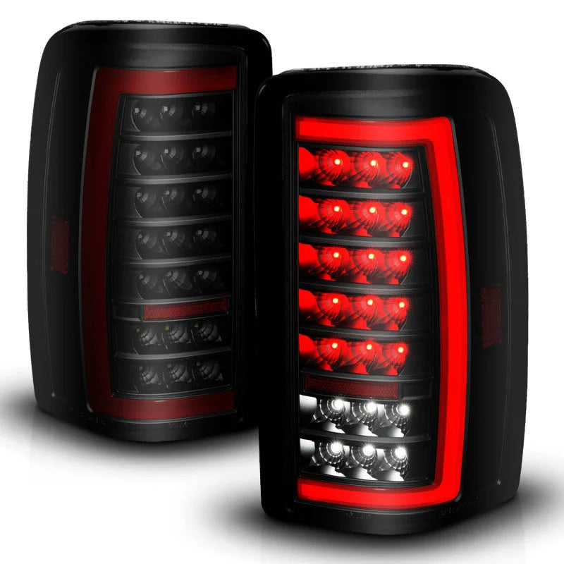ANZO 00-06 Chevrolet Tahoe / GMC Yukon Full LED Taillights w/ Lightbar Black Housing/Smoke Lens - Additional View 7