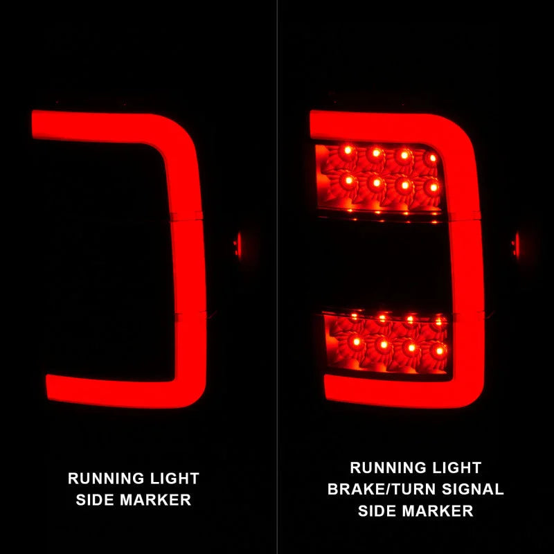 ANZO 01-11 Ford Ranger LED Taillights - Black Housing w/ Smoke Lens & Light Bar - Additional View 7