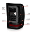 Load image into Gallery viewer, ANZO 01-11 Ford Ranger LED Taillights - Black Housing w/ Smoke Lens &amp; Light Bar - Additional View 8