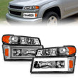 Load image into Gallery viewer, ANZO 04-12 GM Colorado/Canyon/I-Series Crystal Headlights - w/ Light Bar Chrome Housing 4pcs - Main Product View