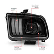 Load image into Gallery viewer, ANZO 05-09 Ford Mustang (w/Factory Halogen HL Only) Projector Headlights w/Light Bar Black Housing - Additional View 7