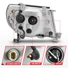 Load image into Gallery viewer, ANZO 05-09 Toyota Tacoma Projector Light Bar Style Headlights w/ C Light Bar - Back View