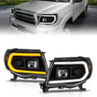 Load image into Gallery viewer, ANZO 05-11 Toyota Tacoma Projector Headlights w/Light Bar Switchback Black Housing - Main Product View