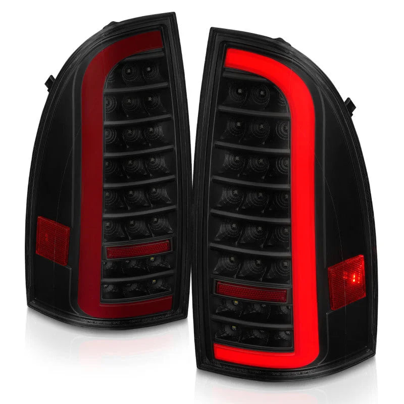 ANZO 05-15 Toyota Tacoma Full LED Tail Lights w/Light Bar Sequential Black Housing Smoke Lens - Additional View 6