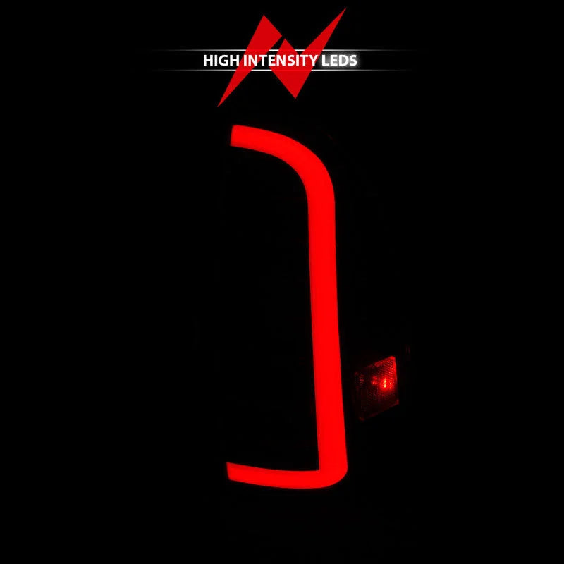 ANZO 05-15 Toyota Tacoma Full LED Tail Lights w/Light Bar Sequential Black Housing Smoke Lens - Additional View 7