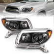Load image into Gallery viewer, ANZO 06-09 Toyota 4 Runner Projector Headlights Plank Style - Black - Main Product View
