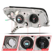 Load image into Gallery viewer, ANZO 06-09 Toyota 4 Runner Projector Headlights Plank Style - Black - Side View