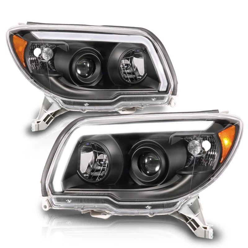 ANZO 06-09 Toyota 4 Runner Projector Headlights Plank Style - Black - Additional View 6