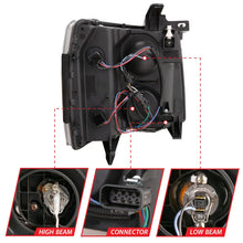 Load image into Gallery viewer, ANZO 07-13 Chevrolet Silverado 1500 Plank Style Projector Headlights Black w/ Amber - Additional View 8