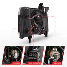 Load image into Gallery viewer, ANZO 07-13 Chevrolet Silverado 3500 Projector Headlights - Black Amber - Additional View 5