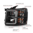 Load image into Gallery viewer, ANZO 07-13 Chevrolet Silverado 3500 Projector Headlights - Black Amber - Additional View 7