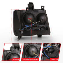 Load image into Gallery viewer, ANZO 07-14 Chevy Tahoe Projector Headlights w/ Plank Style Design Black w/ Amber - Additional View 7